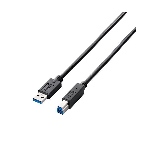 【5個セット】エレコム A to Bケーブル/3.0m/RoHS/簡易パッケージ/ブラック USB3-AB30BK/RSX5