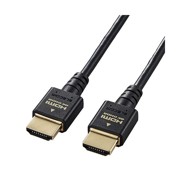 【5個セット】エレコム HDMI ケーブル HDMI2.1 ウルトラハイスピード スリム 8K4K対応 1.5m ブラック DH-HD21ES15BKX5