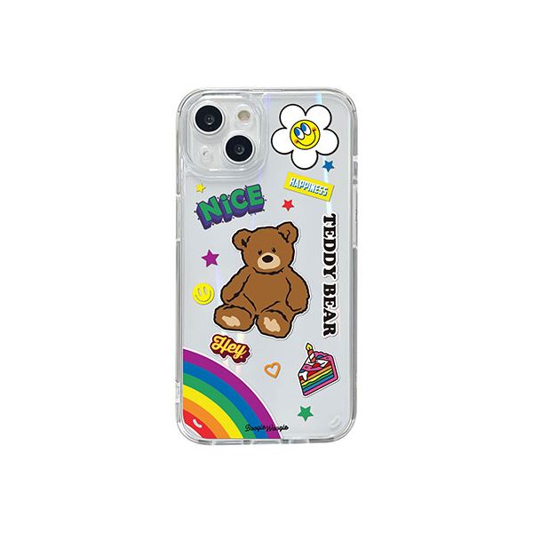 BOOGIE WOOGIE ブギウギ オーロラケース for iPhone 13 Teddy Bear BW21998i13