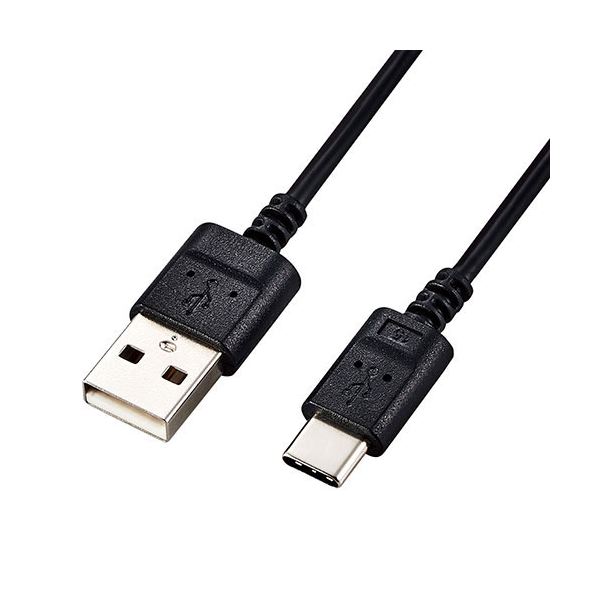 【5個セット】エレコム USB-Cケーブル Type-Cケーブル スリム 極細 A-C 1.5m スマホ充電ケーブル ブラック MPA-ACX15BKX5