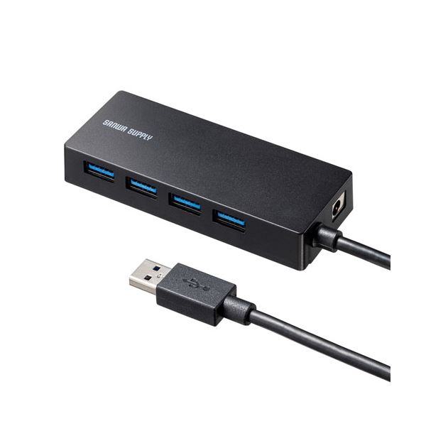 サンワサプライ HDD接続対応 USB3.2 Gen1 4ポートハブ USB-3HTV433BK