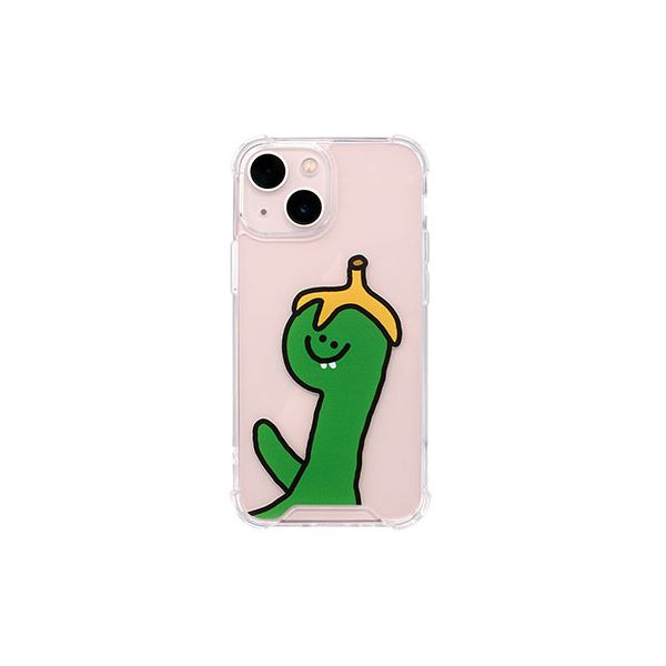 168cm ハイブリッドクリアケース for iPhone 13 mini Green Olly with バナナ 168247i13MN