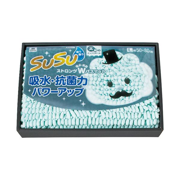 SUSU バスマットL ブルー 2102-058