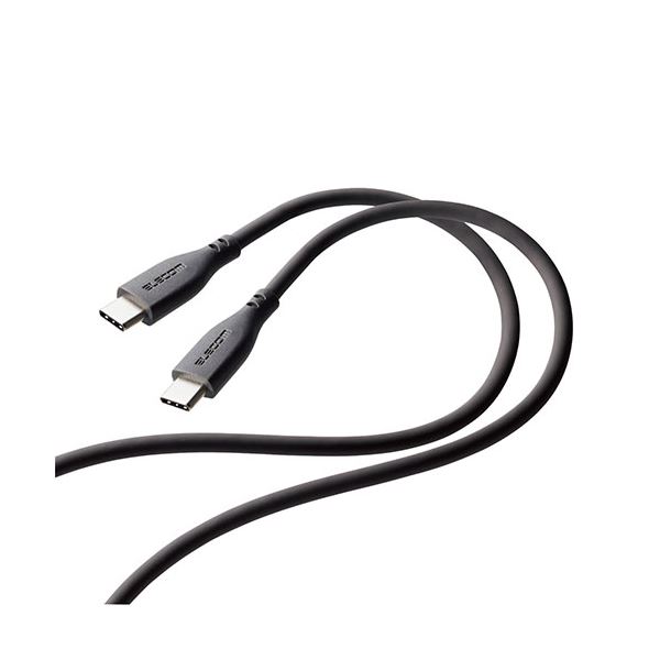 エレコム なめらかUSB Type-Cケーブル(非認証品、C-C) 1.0m グレー MPA-CCSS10GY