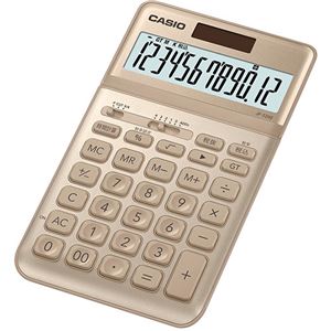 カシオ計算機 CASIO スタイリッシュ電卓 ジャストタイプ12桁 ゴールド JF-S200-GD-N