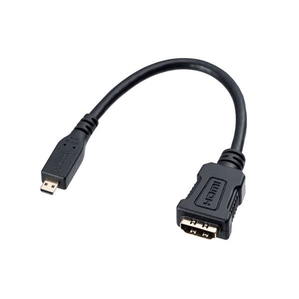 サンワサプライ HDMI変換アダプタ(マイクロHDMI) 0.1m ブラック AD-HD20MCK