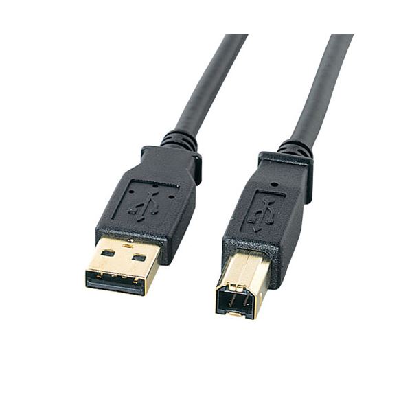 サンワサプライ USB2.0ケーブル 5m 金コネクタ KU20-5BKHK2