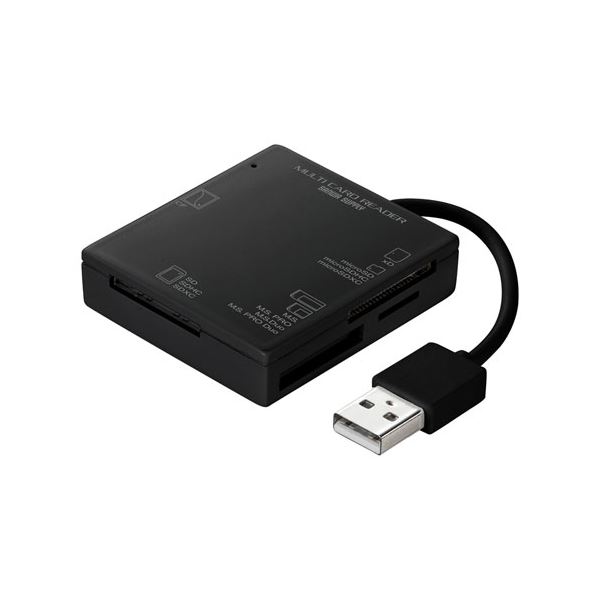 サンワサプライ USB2.0 カードリーダー 4スロット ブラック ADR-ML15BKN