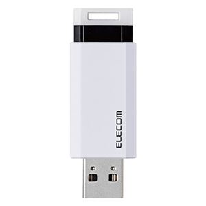 【5個セット】 エレコム USB3.1(Gen1)対応 ノック式USBメモリ ホワイト MF-PKU3128GWHX5