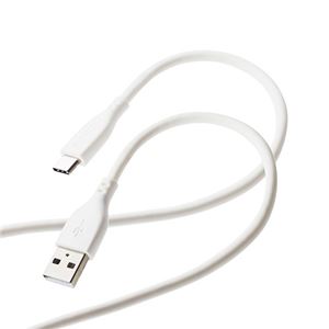 【5個セット】 エレコム なめらかUSB Type-Cケーブル(非認証品、A-C) 1m ホワイト MPA-ACSS10WHX5