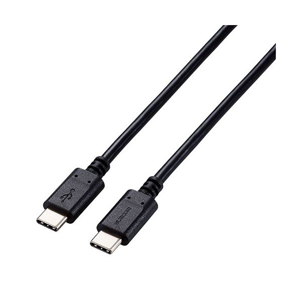 エレコム USB2.0ケーブル(認証品、USB Type-C(TM) to USB Type-C(TM)) 1m ブラック U2C-CC5PC10NBK