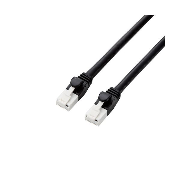 【5個セット】 エレコム ツメ折れ防止LANケーブル(Cat6A) 1m GM-LDGPAT/BK10X5