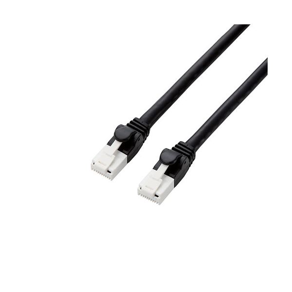 【5個セット】 エレコム ツメ折れ防止LANケーブル(Cat6A) 10m GM-LDGPAT/BK100X5