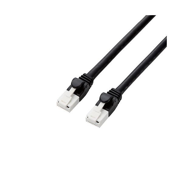 【5個セット】 エレコム ツメ折れ防止LANケーブル(Cat6A) 2m GM-LDGPAT/BK20X5