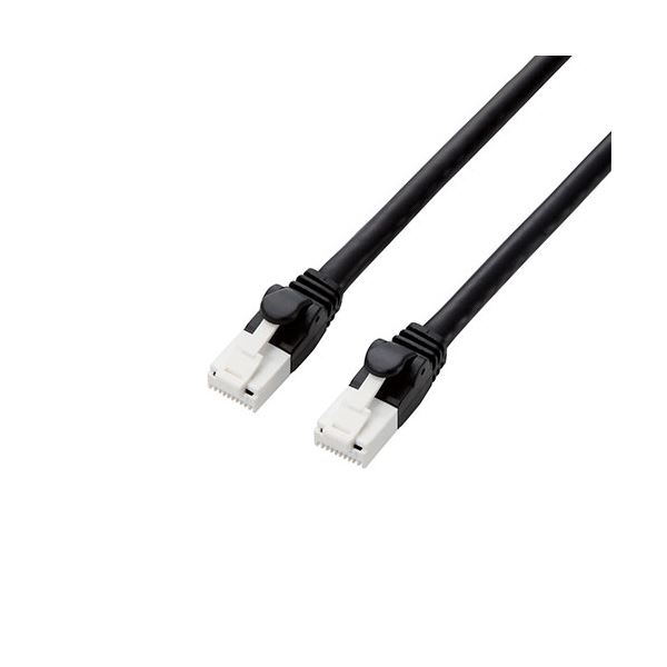 【5個セット】 エレコム ツメ折れ防止LANケーブル(Cat6A) 3m GM-LDGPAT/BK30X5