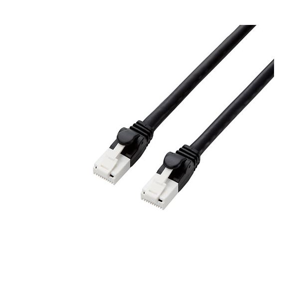 【5個セット】 エレコム ツメ折れ防止LANケーブル(Cat6A) 5m GM-LDGPAT/BK50X5