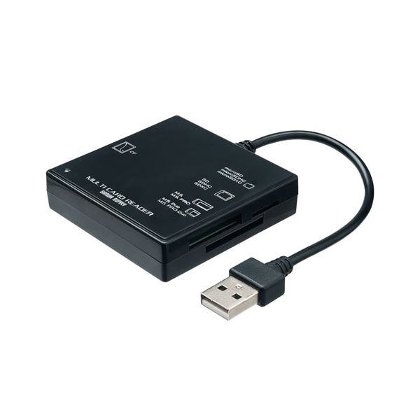 【5個セット】 サンワサプライ USB2.0 カードリーダー ブラック ADR-ML23BKNX5