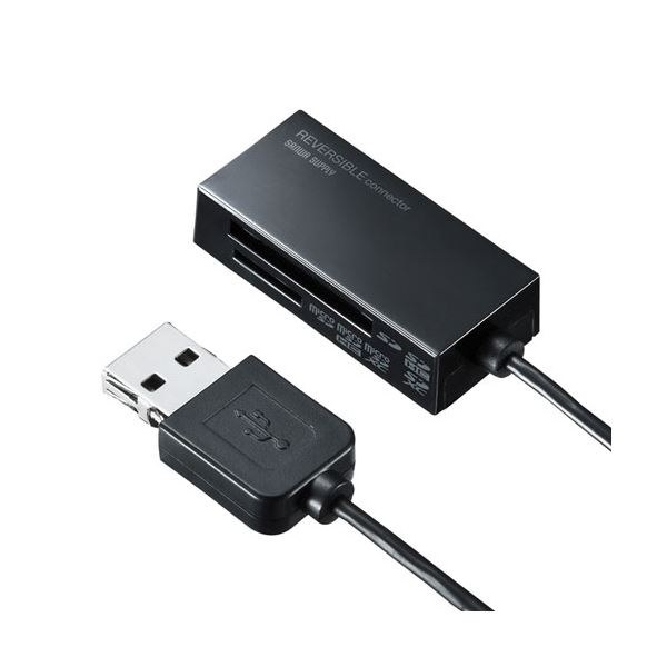 【5個セット】 サンワサプライ USB2.0 カードリーダー ADR-MSDU3BKNX5