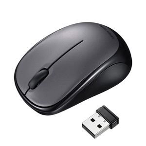 サンワサプライ 静音ワイヤレスブルーLEDマウス ダークシルバー MA-WBS311DS