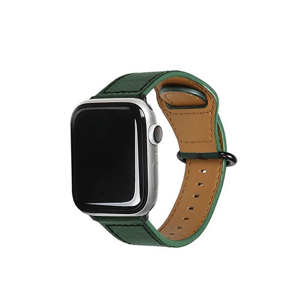 EGARDEN GENUINE LEATHER STRAP for Apple Watch 49/45/44/42mm Apple Watch用バンド ディープグリーン EGD20589AW