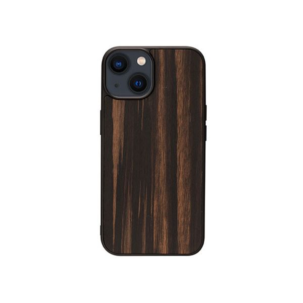 Man ＆ Wood 天然木ケース for iPhone 14 Plus Ebony 背面カバー型 I23638i14M