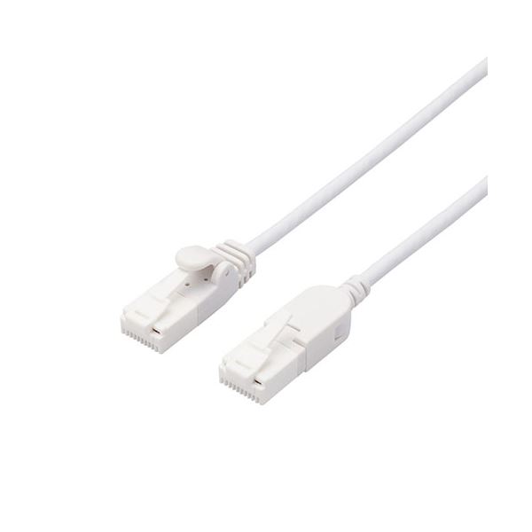 エレコム スイングコネクターLANケーブル(Cat6A準拠) LD-GPATSW/WH20 ホワイト2m