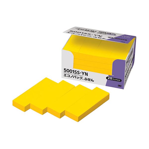 3M Post-it ポストイット エコノパック強粘着ふせん 3M-5001SS-YN