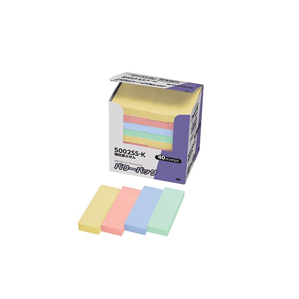 3M Post-it ポストイット パワーパック 強粘着ふせん パステルカラー 3M-5002SS-K