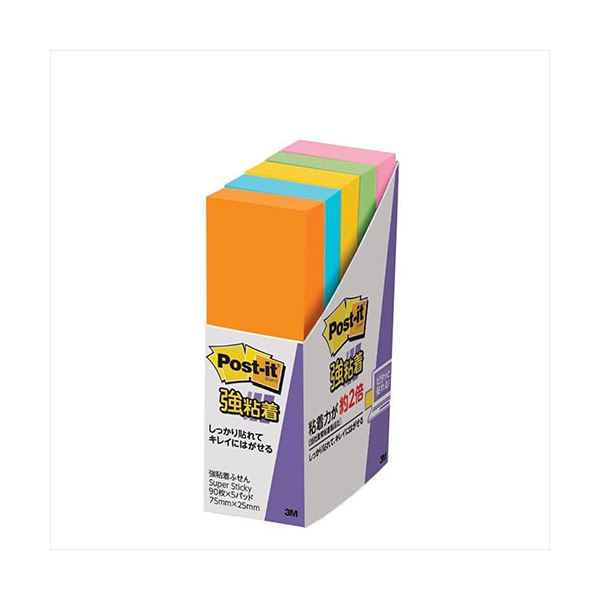 3M Post-it ポストイット 強粘着 ふせん 5個パック 3M-500-5SSAN