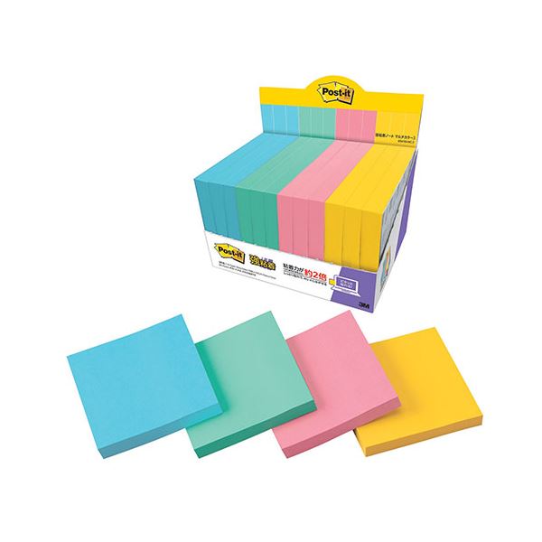 3M Post-it ポストイット 強粘着ノート マルチカラー3 増量パック 3M-6541SS-MC-3