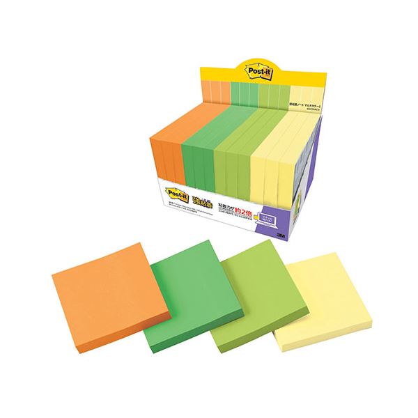 3M Post-it ポストイット 強粘着ノート マルチカラー6 増量パック 3M-6541SS-MC-6