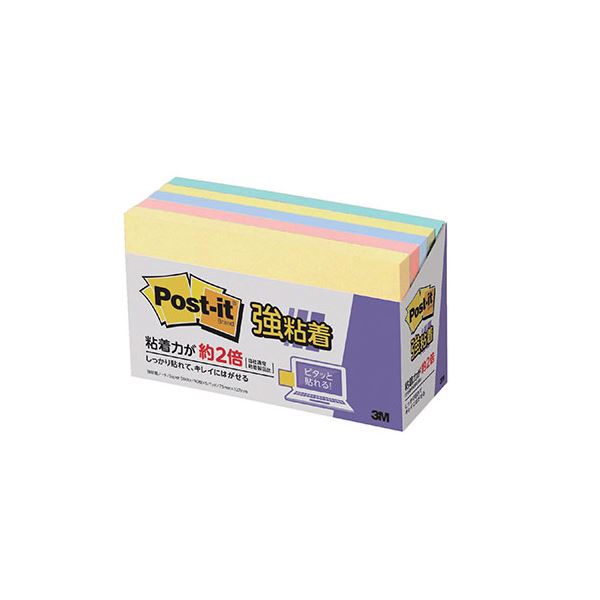 3M Post-it ポストイット 強粘着ノート パステルカラー 5個パック 4色 3M-655-5SSAP