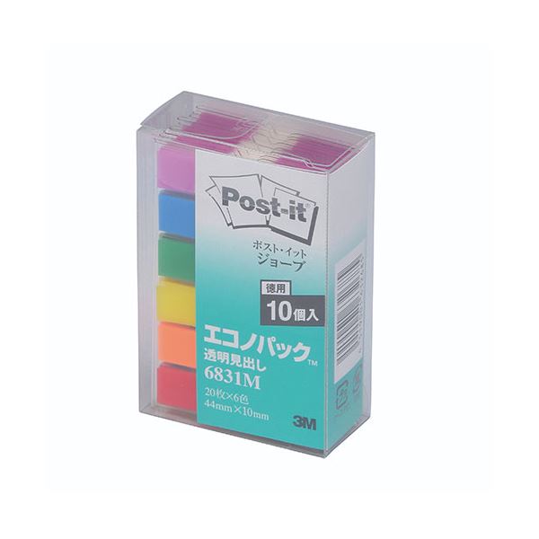 3M Post-it ポストイット ジョーブ エコノパック 透明見出し 3M-6831M