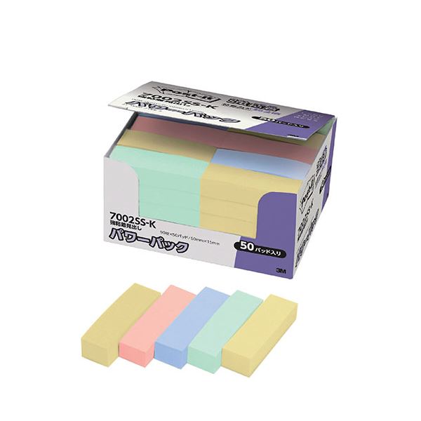 3M Post-it ポストイット パワーパック 強粘着見出し パステルカラー 3M-7002SS-K