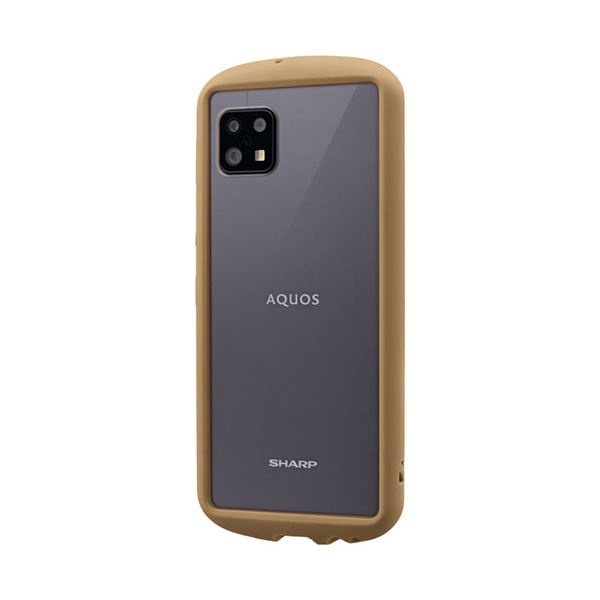 LEPLUS AQUOS sense6 SH-54B／SHG05／AQUOS sense6s SHG07 耐衝撃背面クリアケース madeu ブラウンベージュ LP-21WQ1SCPBG