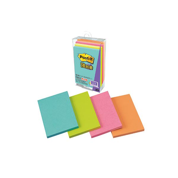 【10個セット】 3M Post-it ポストイット 強粘着ノート マルチカラー1 3M-656SS-MC-1X10