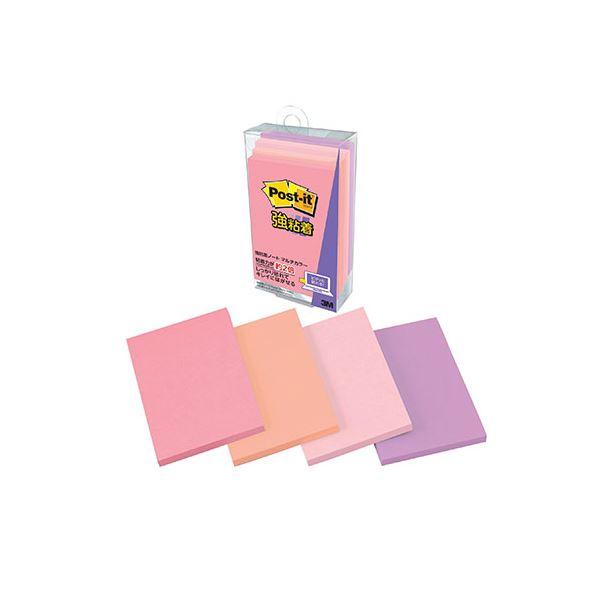 【10個セット】 3M Post-it ポストイット 強粘着ノート マルチカラー7 3M-656SS-MC-7X10