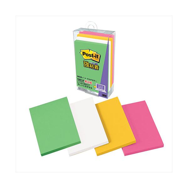 【10個セット】 3M Post-it ポストイット 強粘着ノート マルチカラー8 3M-656SS-MC-8X10