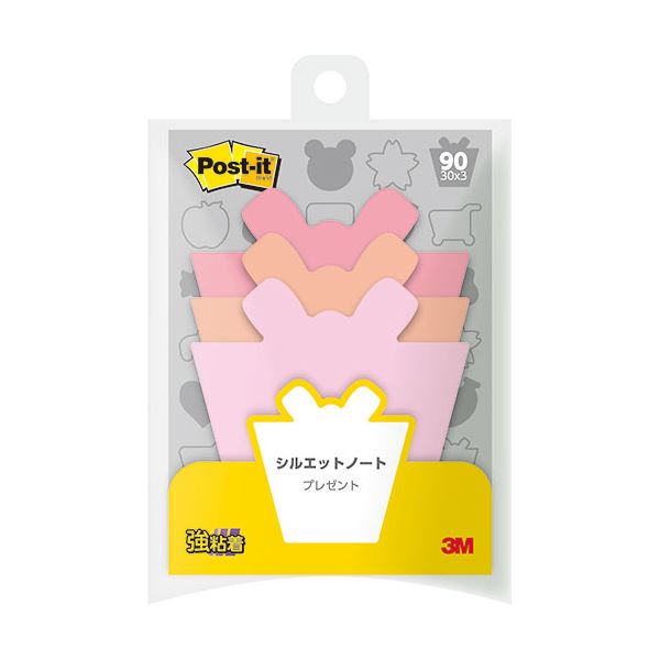 【10個セット】 3M Post-it ポストイット シルエットノート 強粘着 プレゼント 3M-SSS-PRX10