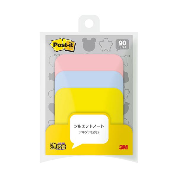 【10個セット】 3M Post-it ポストイット シルエットノート 強粘着 フキダシ四角2 3M-SSS-FKS2X10