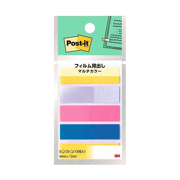 【10個セット】 3M Post-it ポストイット フィルム見出し マルチカラー3 3M-688MC-3X10