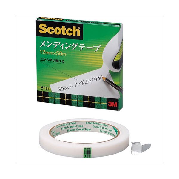 【10個セット】 3M Scotch スコッチ メンディングテープ 12mm×50m 3M-810-3-12X10