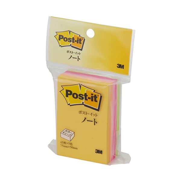 【10個セット】 3M Post-it ポストイット カラーキューブ レギュラー ハーフ 3M-CN-23X10