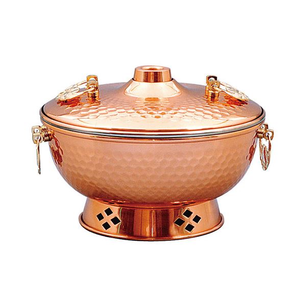 新光金属 鎚目入れしゃぶしゃぶ鍋22cm S-1047H　