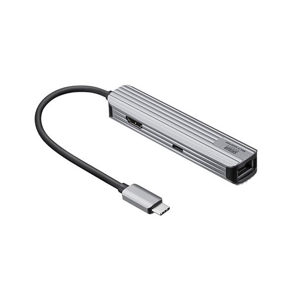 サンワサプライ USB Type-Cマルチ変換アダプタ（HDMI+LAN付） USB-3TCHLP7S