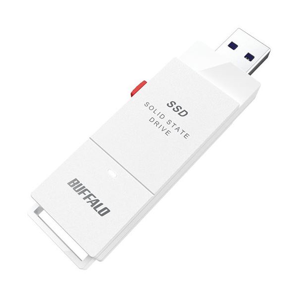 BUFFALO バッファロー 外付けSSD 1TB ホワイト SSD-SCT1.0U3WA