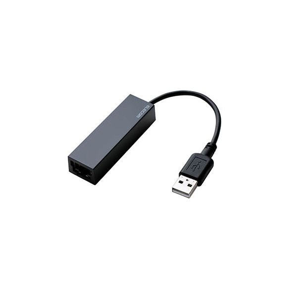 エレコム 有線LANアダプタ／USB2.0／Type-A／ブラック EDC-FUA2-B