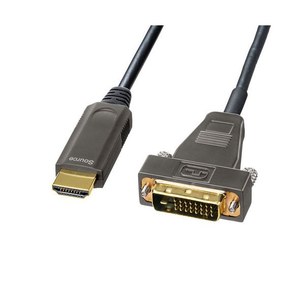 サンワサプライ HDMI-DVI AOC（光ファイバ）ケーブル 10m KM-HD21-FB100