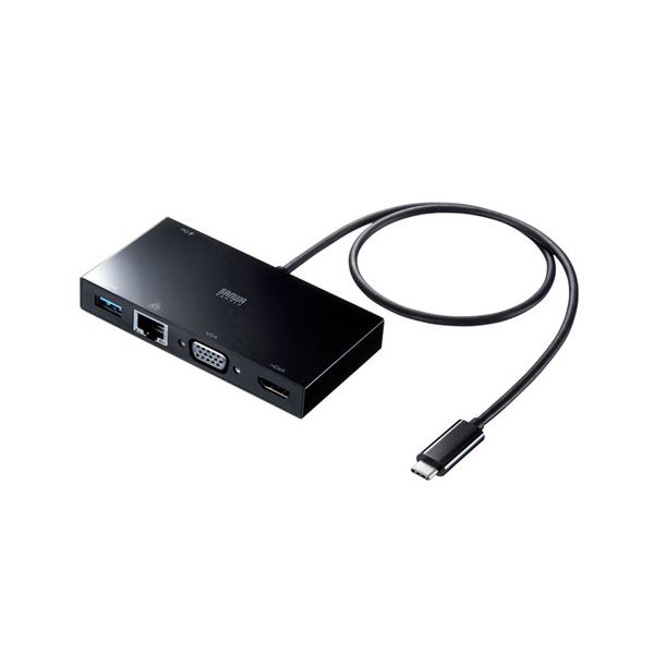 サンワサプライ USB Type-Cモバイルドッキングステーション USB-3TCH30BK