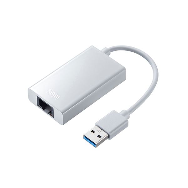 サンワサプライ USB3.2-LAN変換アダプタ（USBハブポート付・ホワイト） USB-CVLAN3WN